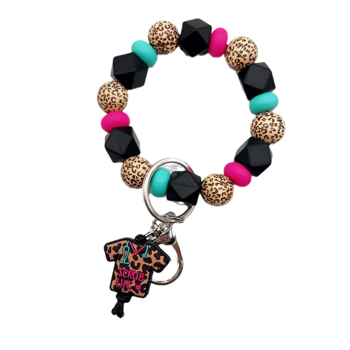 Wholesale Cartoon Silicone Nurses'  Clothing Keychain Creative  Pendant Bracelet Key Ring