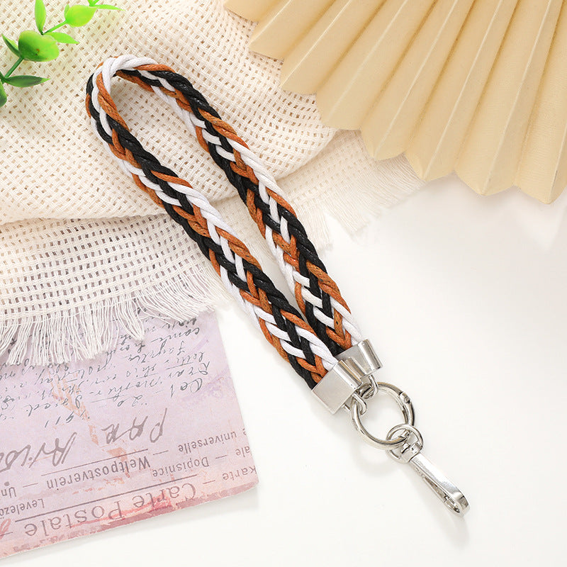 Wholesale Colorful Braided Lanyard Keychain