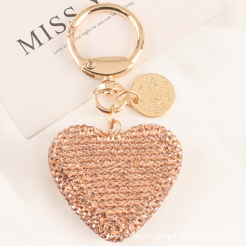 Wholesale Creative diamond heart keychain