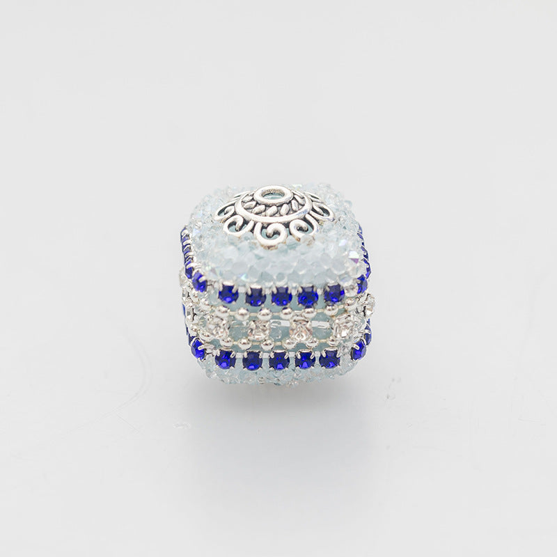 Wholesale 5pcs Acrylic Shiny Square Claw Chain Beaded Diamond Balls