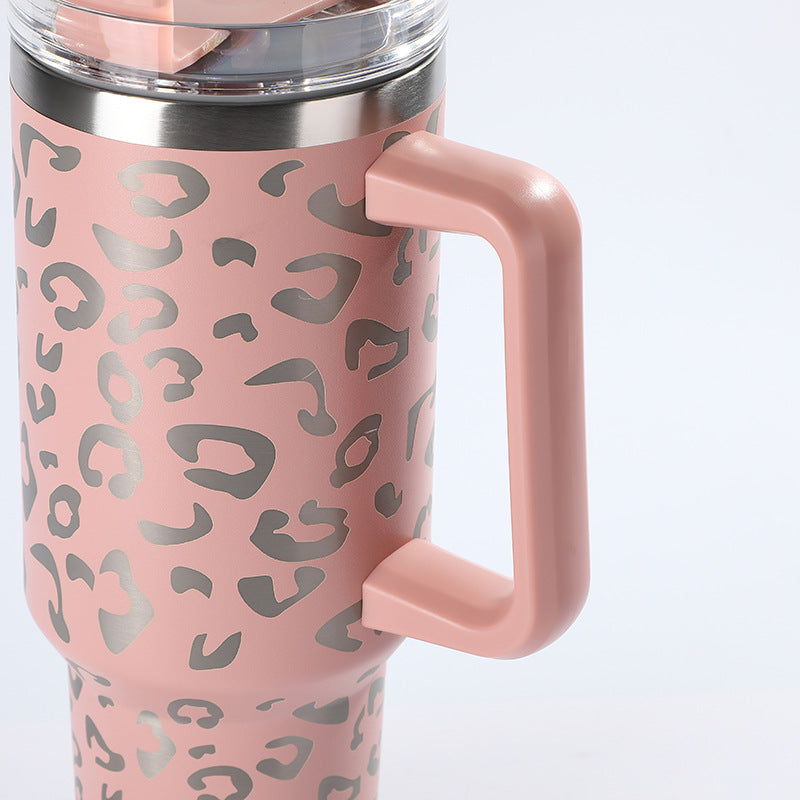 Wholesale Tumbler Leopard Print 40oz Stainless Steel Ice Bullies Cup
