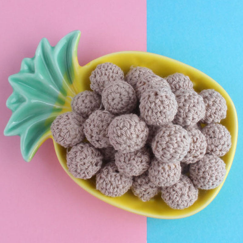 Wholesale 10PCS 16mm Wooden Cotton Thread Crochet Yarn Balls