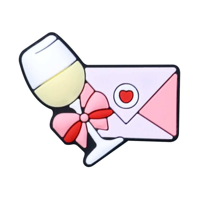 Wholesale 20PCS/PACK Mother's Day Heart-shaped Silicone Beads