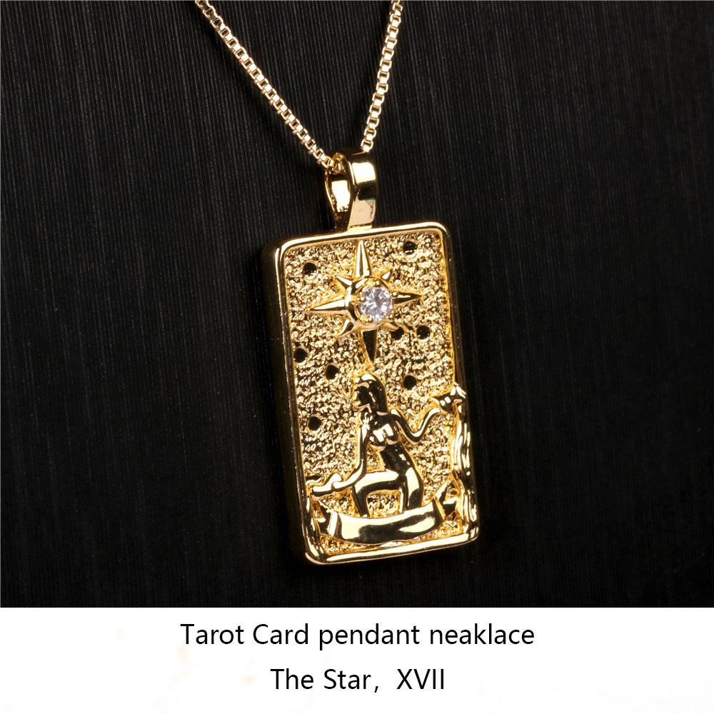 Wholesale Punk Hip Hop Diamond Square Necklace