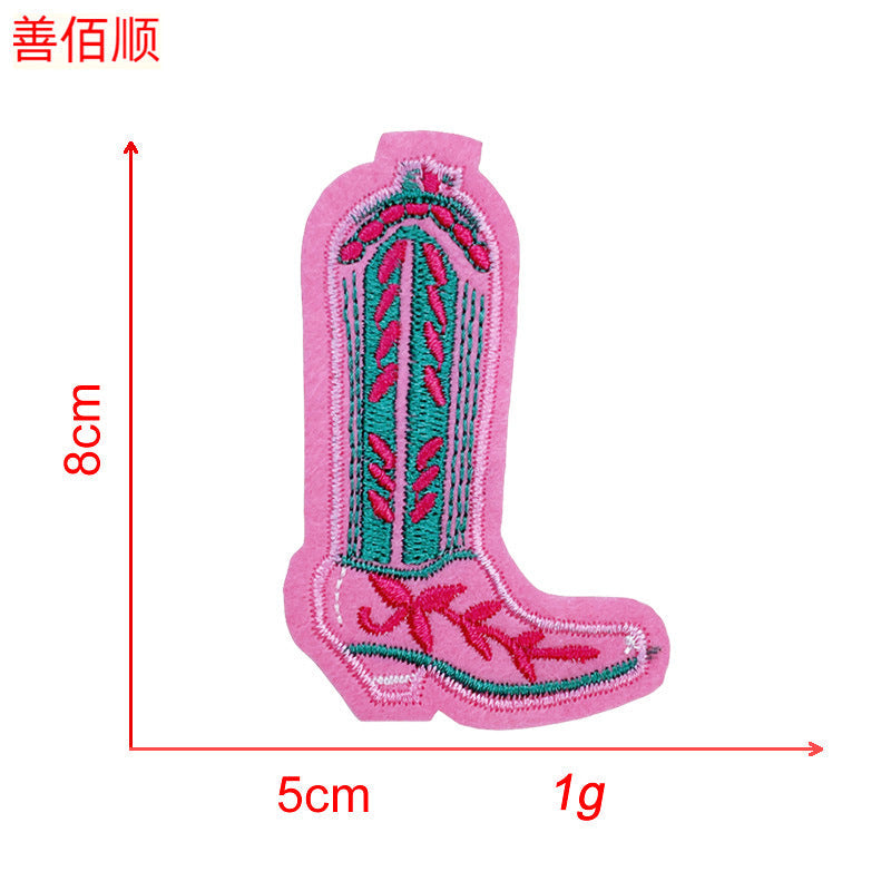 Wholesale 5pcs Shoes Cloth Patch Non-woven Fabric Sewing Boots Jeans Personalized Decoration Patch FS