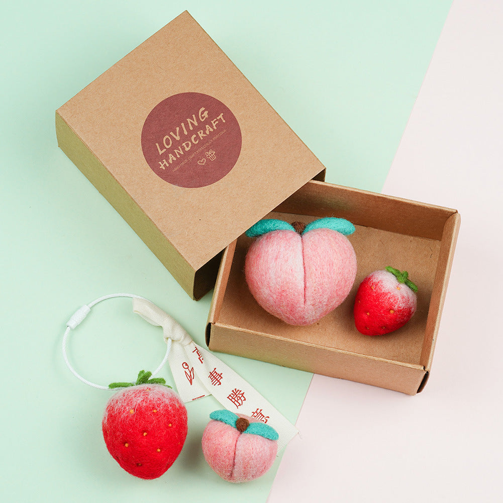 Wholesale Wool Felt Simulated Fruit Keychain