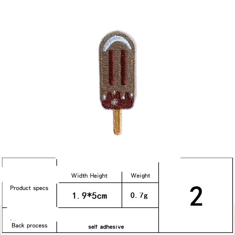 Wholesale ice cream cake embroidery patch FS