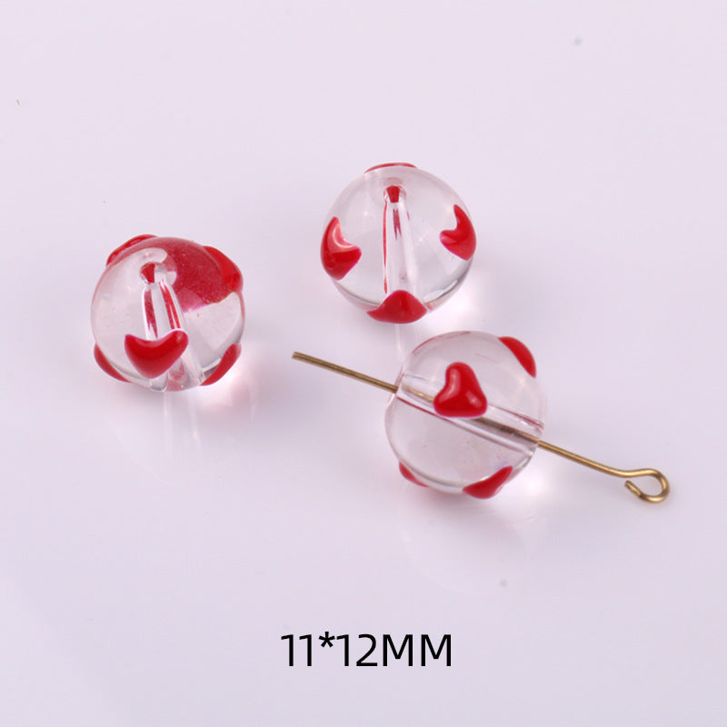 Cuentas de dispersión de dispersión recta de vidrio pintado a mano de aceite de goteo al por mayor