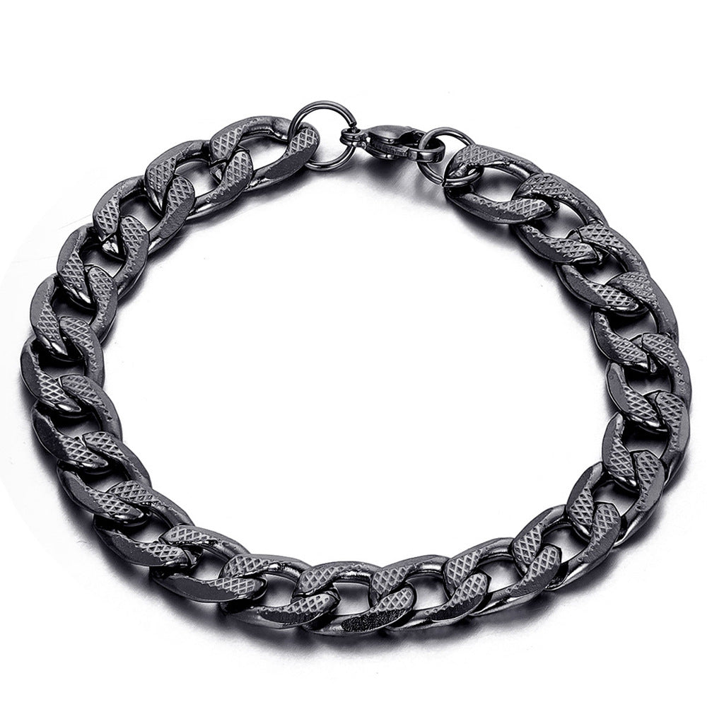 Wholesale Simple Stainless Steel Cuban Chain Bracelets