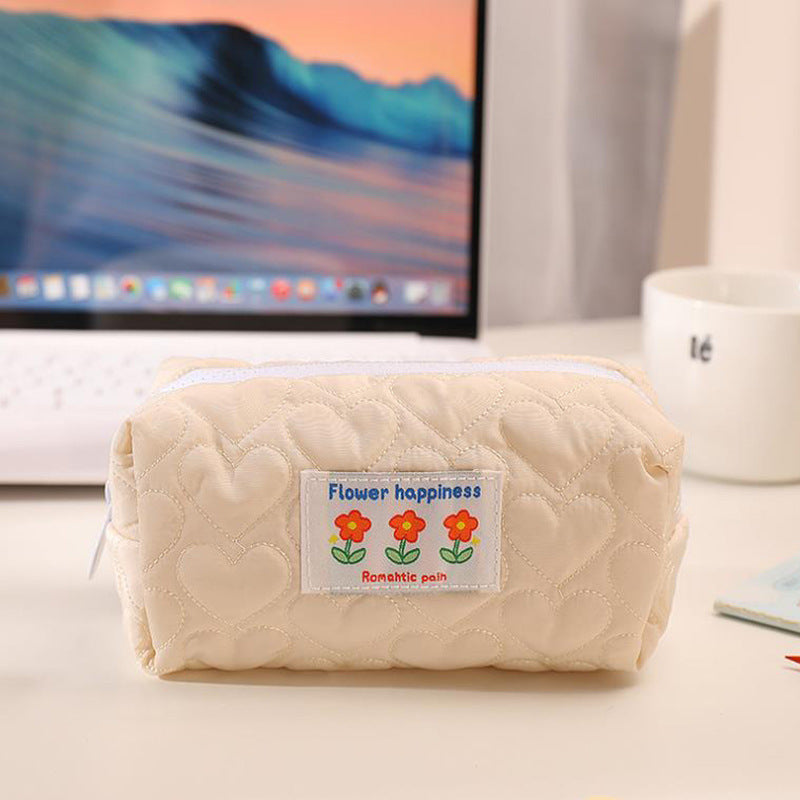 Wholesale of Cute Little Flower Love Pillows, Cotton Cloth Pen Bags