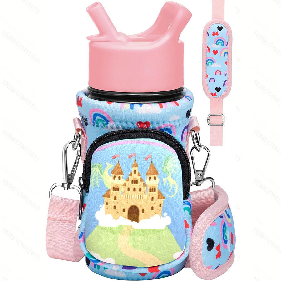 Wholesale Rubber Neoprene Children's Water Bottle Sleeve Water Cup Accessories