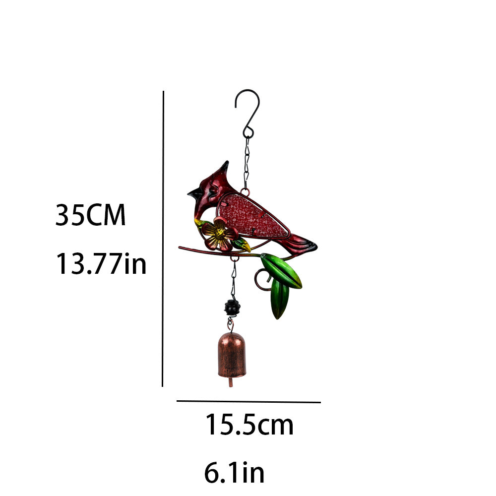 Wholesale Bird Metal Wind Chime Glass Painted Ornament