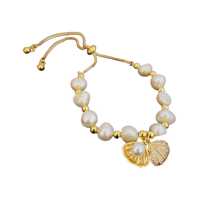 Wholesale Freshwater Pearl Shell Tassel Bracelet