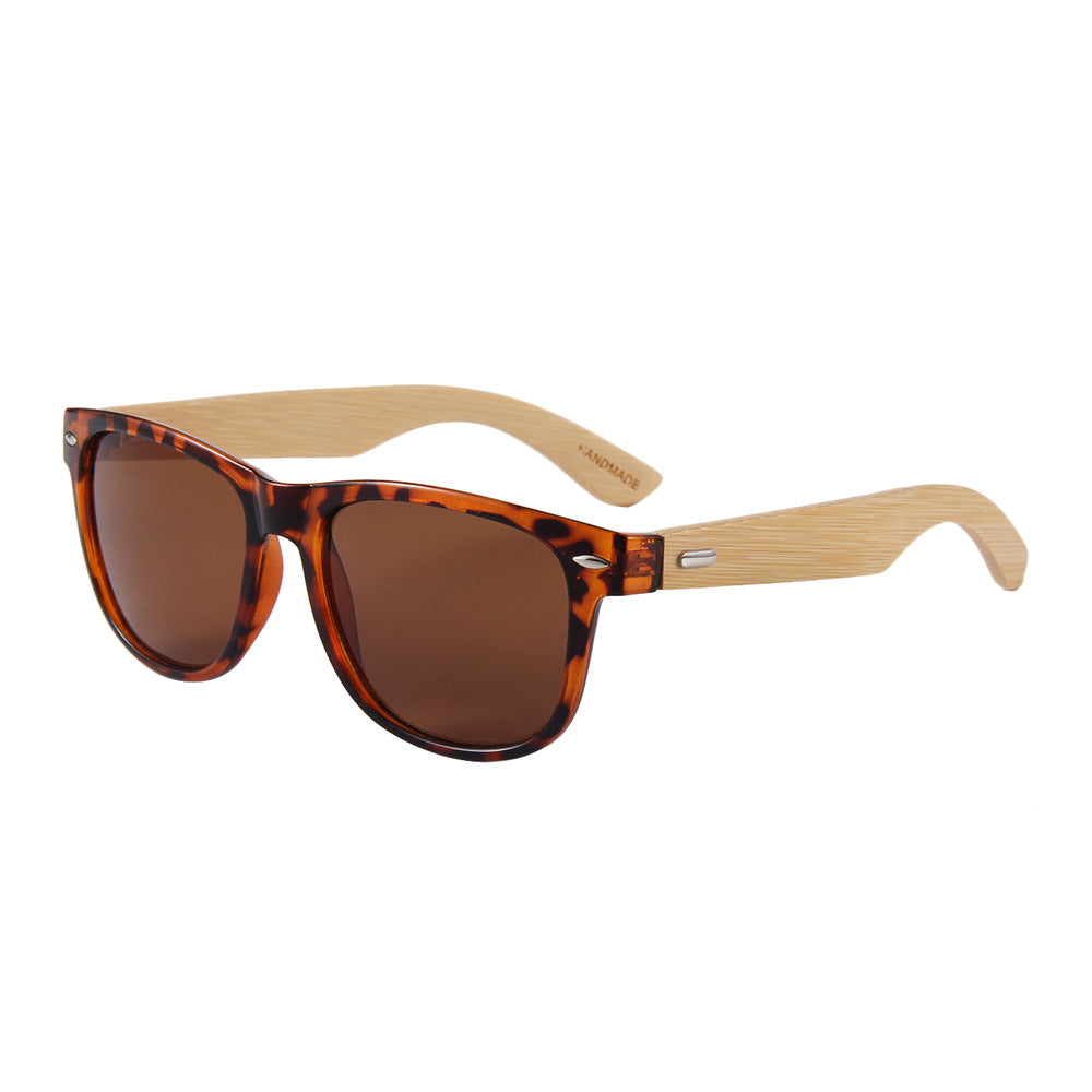 Wholesale Bamboo Wood Color Film PC Sunglasses
