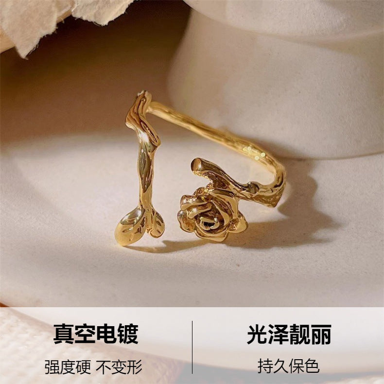 Anillos de cobre de rosa incoloro al por mayor