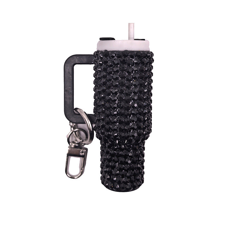 Wholesale Rinestone mini ice bar key chain new keychain pendant mother's day key chain can put lipstick backpack pendant