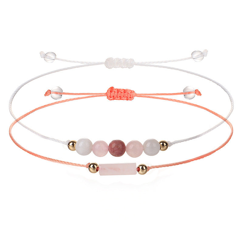 Wholesale Amethyst Tiger Eye Pillar Stone Moonstone Crystal Bracelet