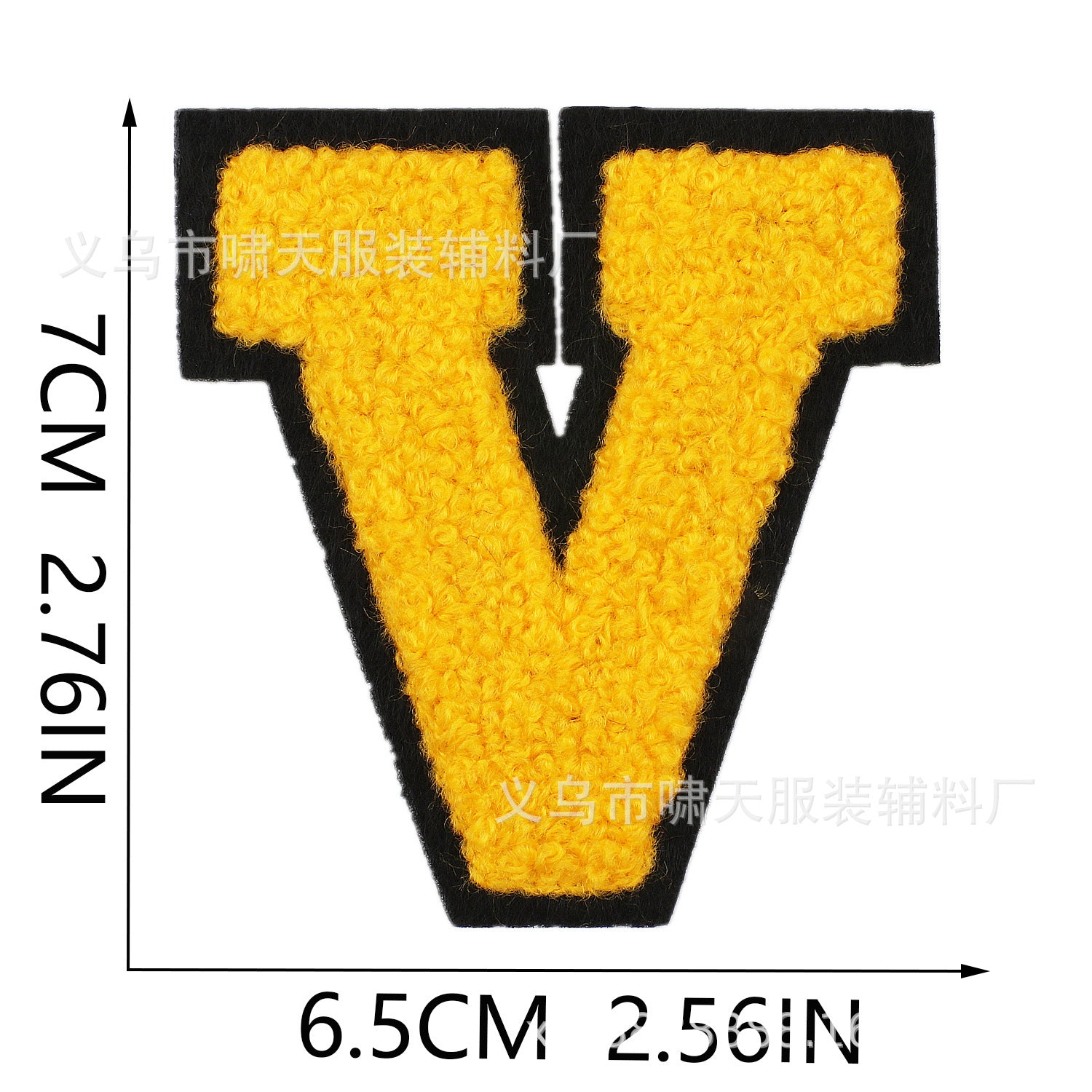 Wholesale Khaki English alphabet patch