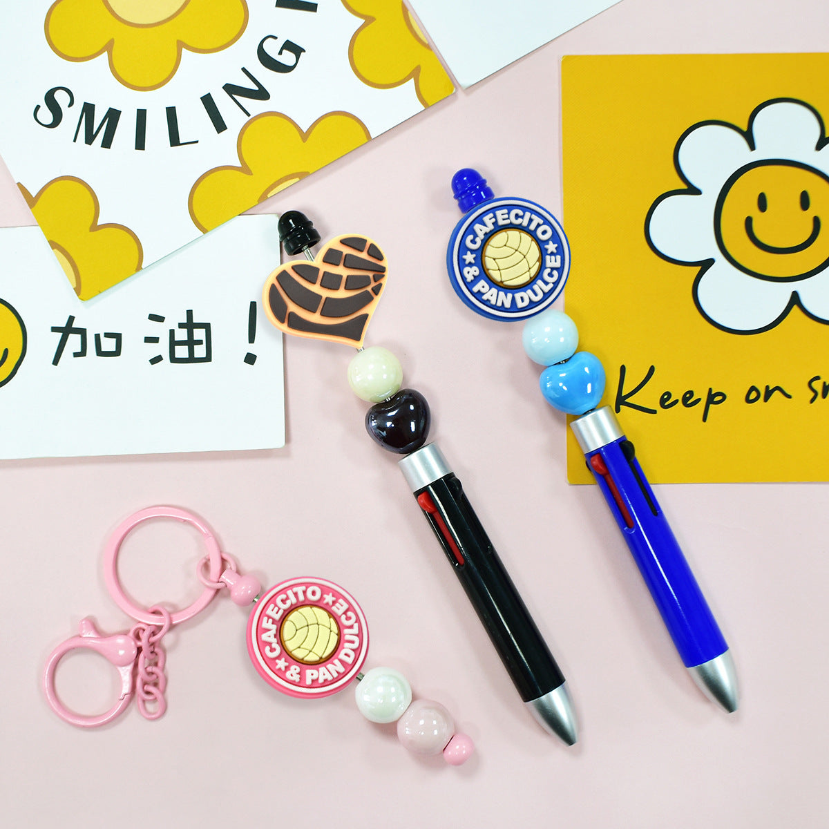 Wholesale  Random 100pcs/pack  Cute Cartoon Soft Rubber Double-Sided Beads