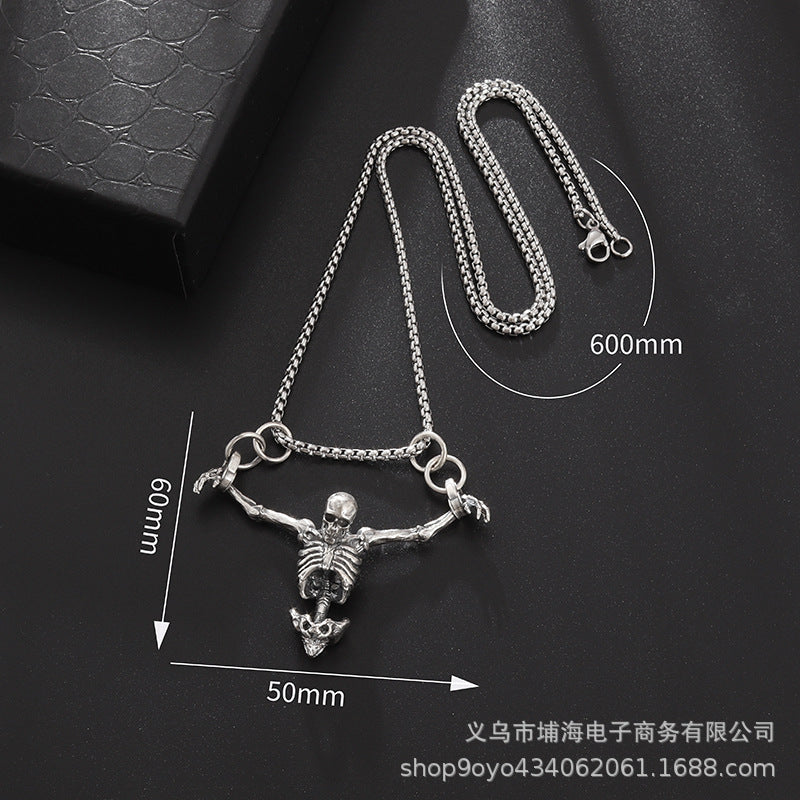 Wholesale Halloween Gothic Skull Necklace