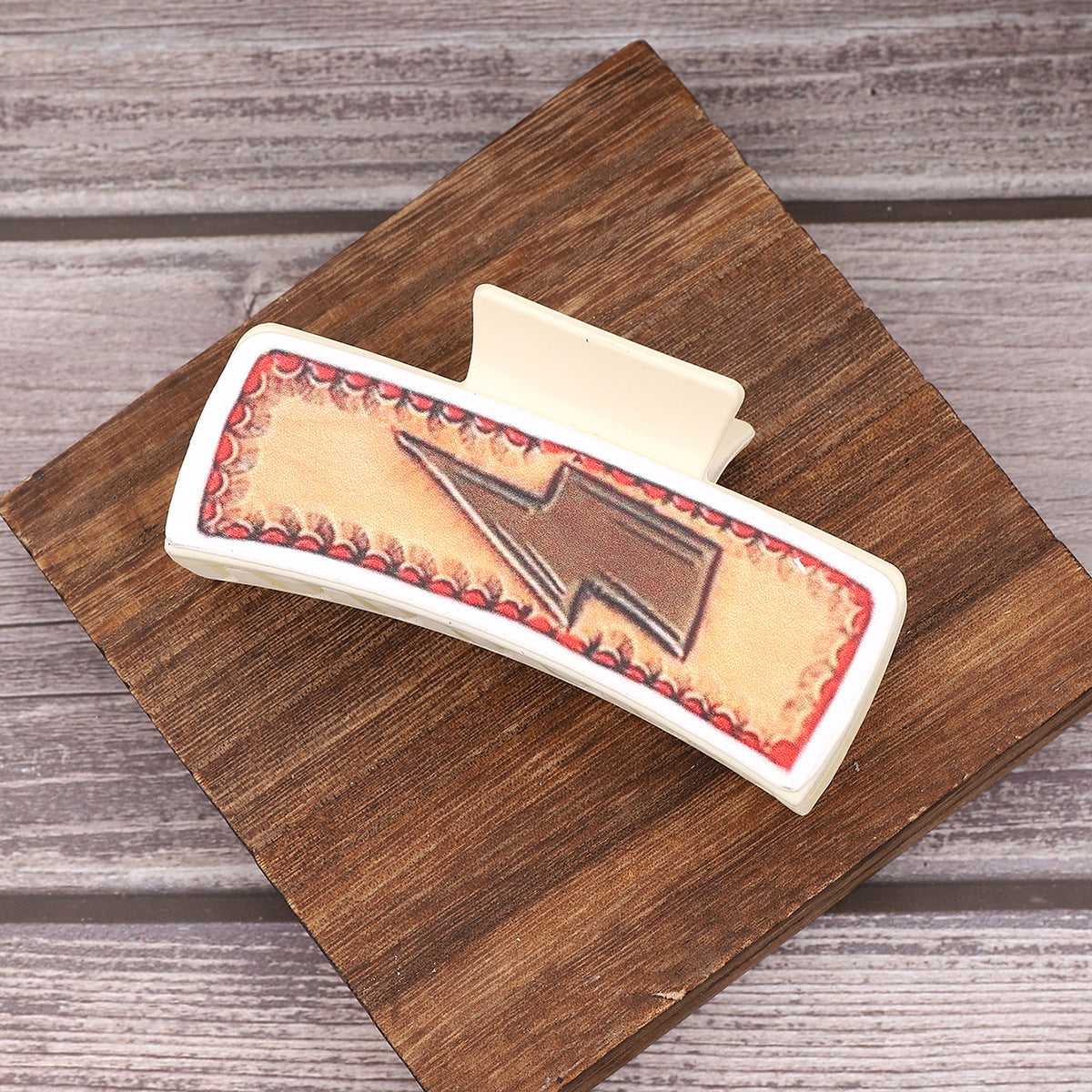 Wholesale Western Style Feather Leather Hairpin Shark Clip Combination