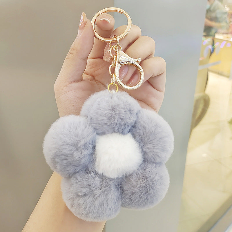 Wholesale Flower Plush Keychain