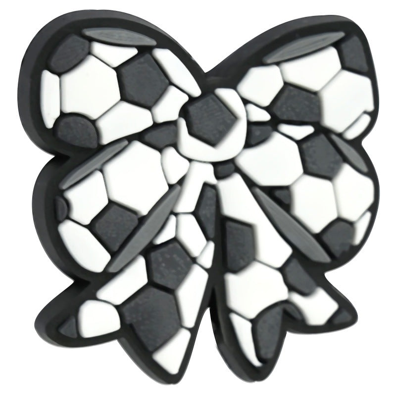 Wholesale Random 100pcs/pack  DIY Bow Beaded Pen Jewelry Soft Rubber Beaded Accessories