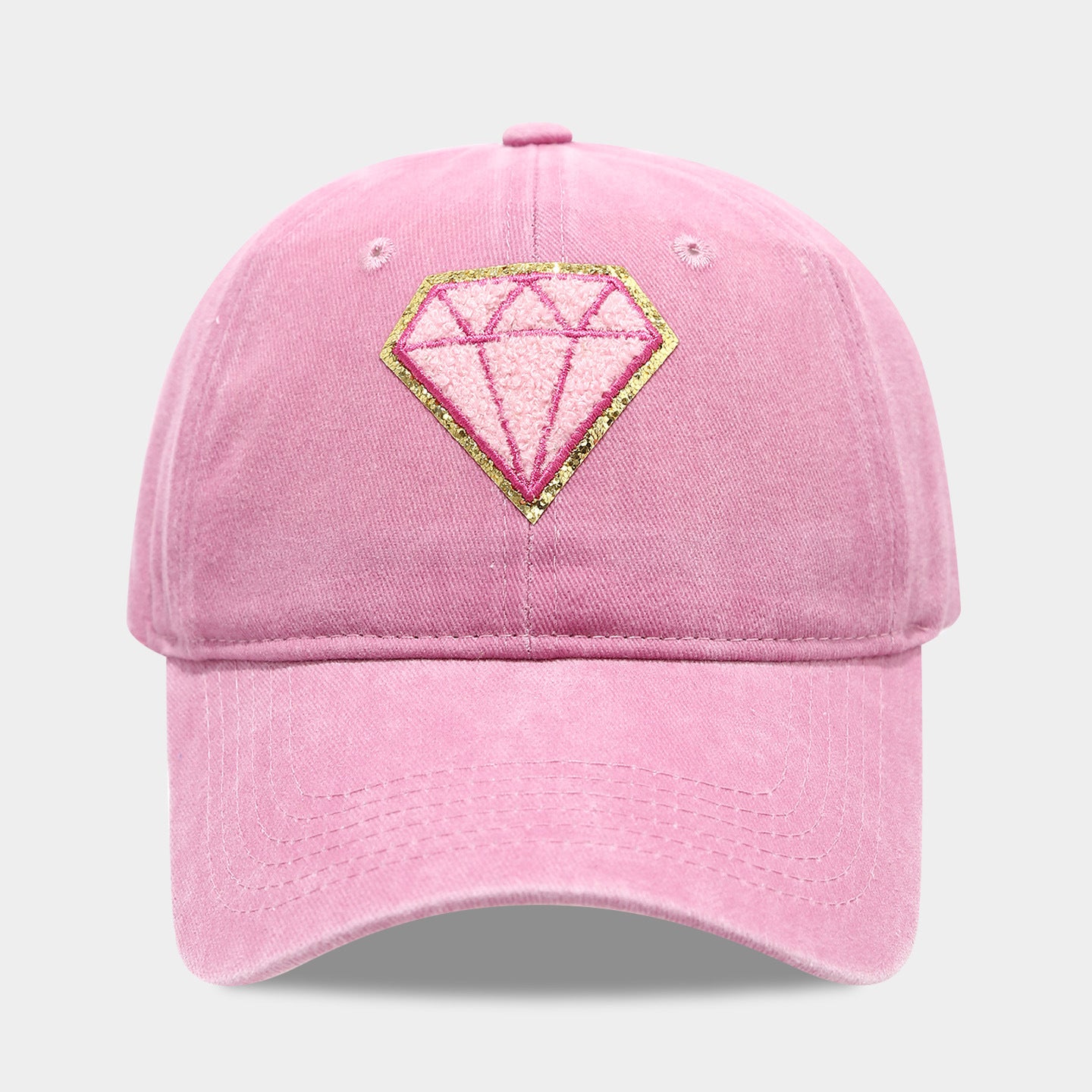 Diamond Patch Retro Soft Top Baseball Cap