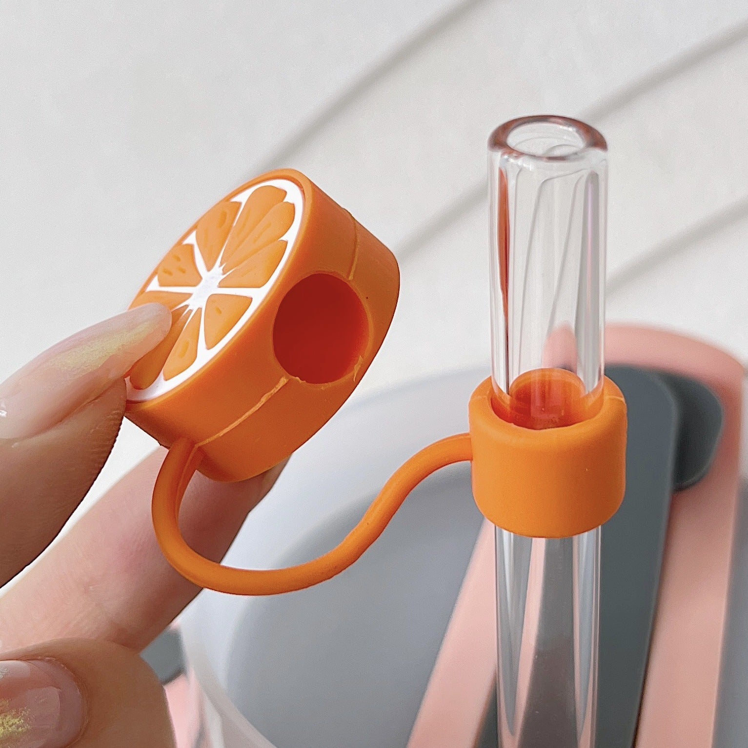 Wholesale 8mm 10mm lemon four color straw cap