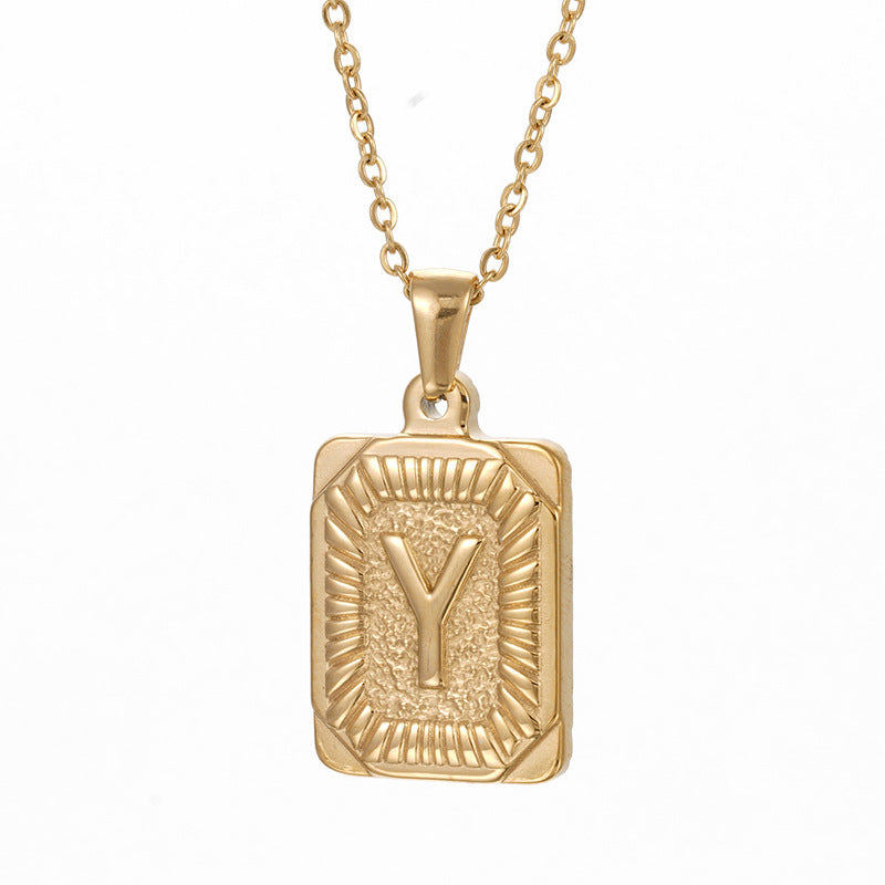 Wholesale Brand Letter Pendant Gold Plated Necklaces