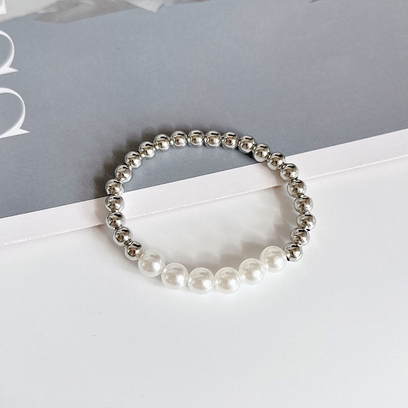 Wholesale Pearl Bohemian Rose Alloy Bracelet