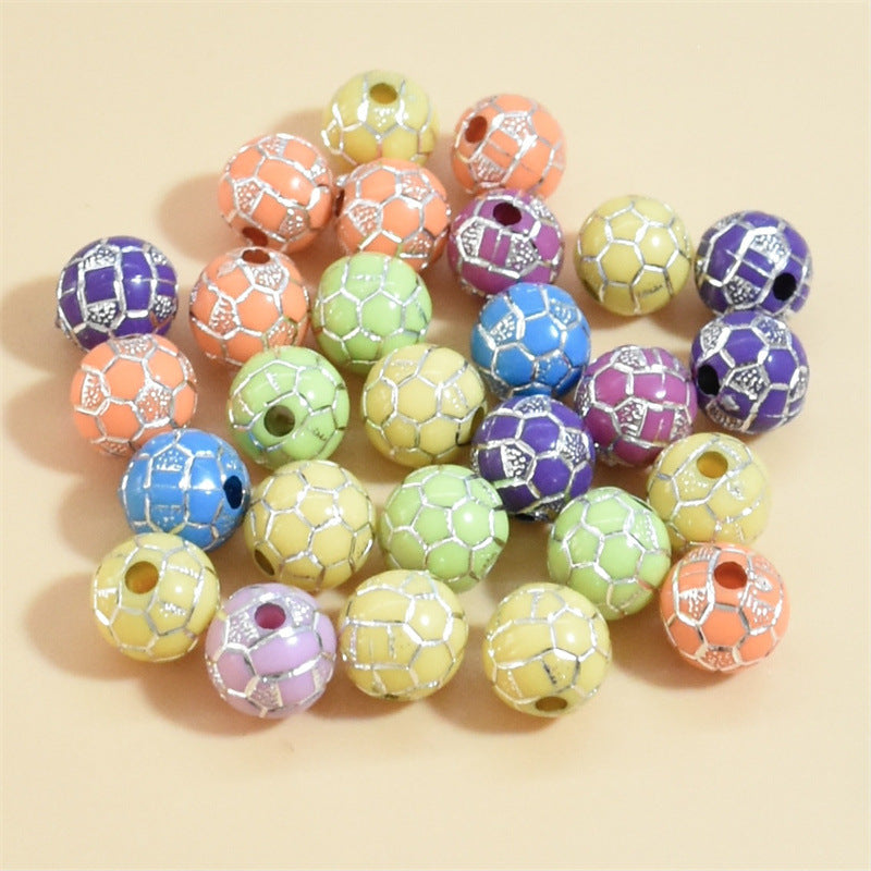 Al por mayor 50 piezas de 50 piezas/paquete de 10 mm de fútbol tenis tenis de béisbol baloncesto de color acrílico mixto