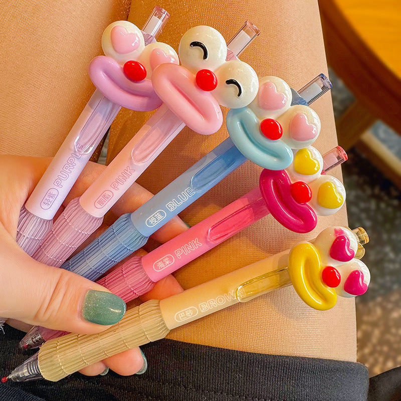 Wholesale 5pcs/pack Creative funny big mouth click gel pen