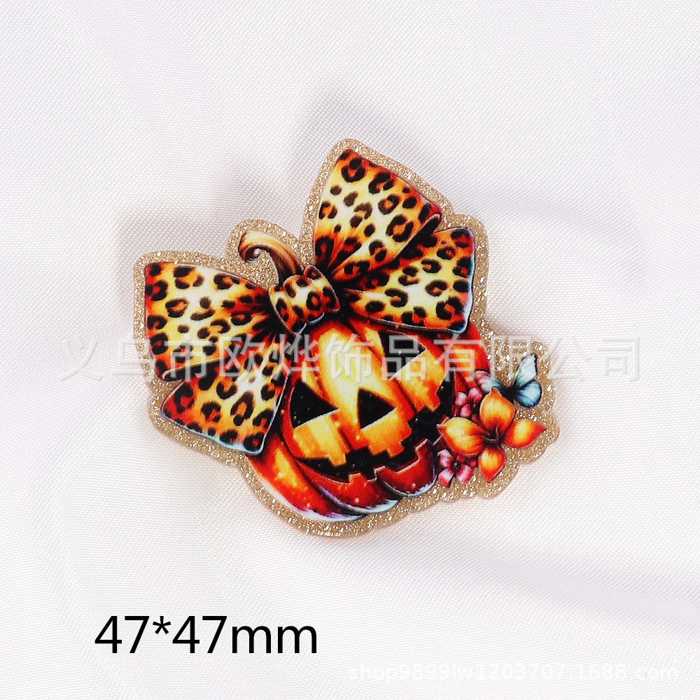 Wholesale 10pcs/pack New Halloween Acrylic DIY Patch Acrylic Flatback