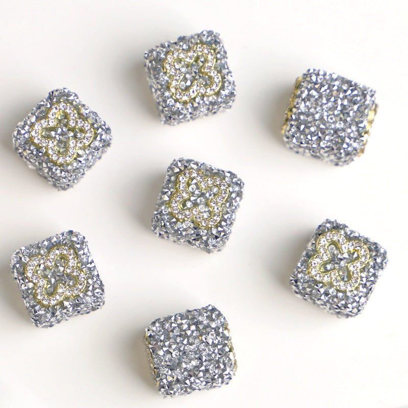 Wholesale 5pcs/pack Black cube sugar diamond DIY beads