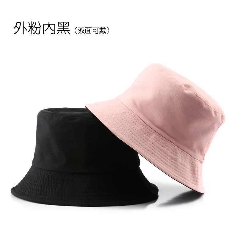 Wholesale Double-sided Solid Color Sunshade Bucket Hat