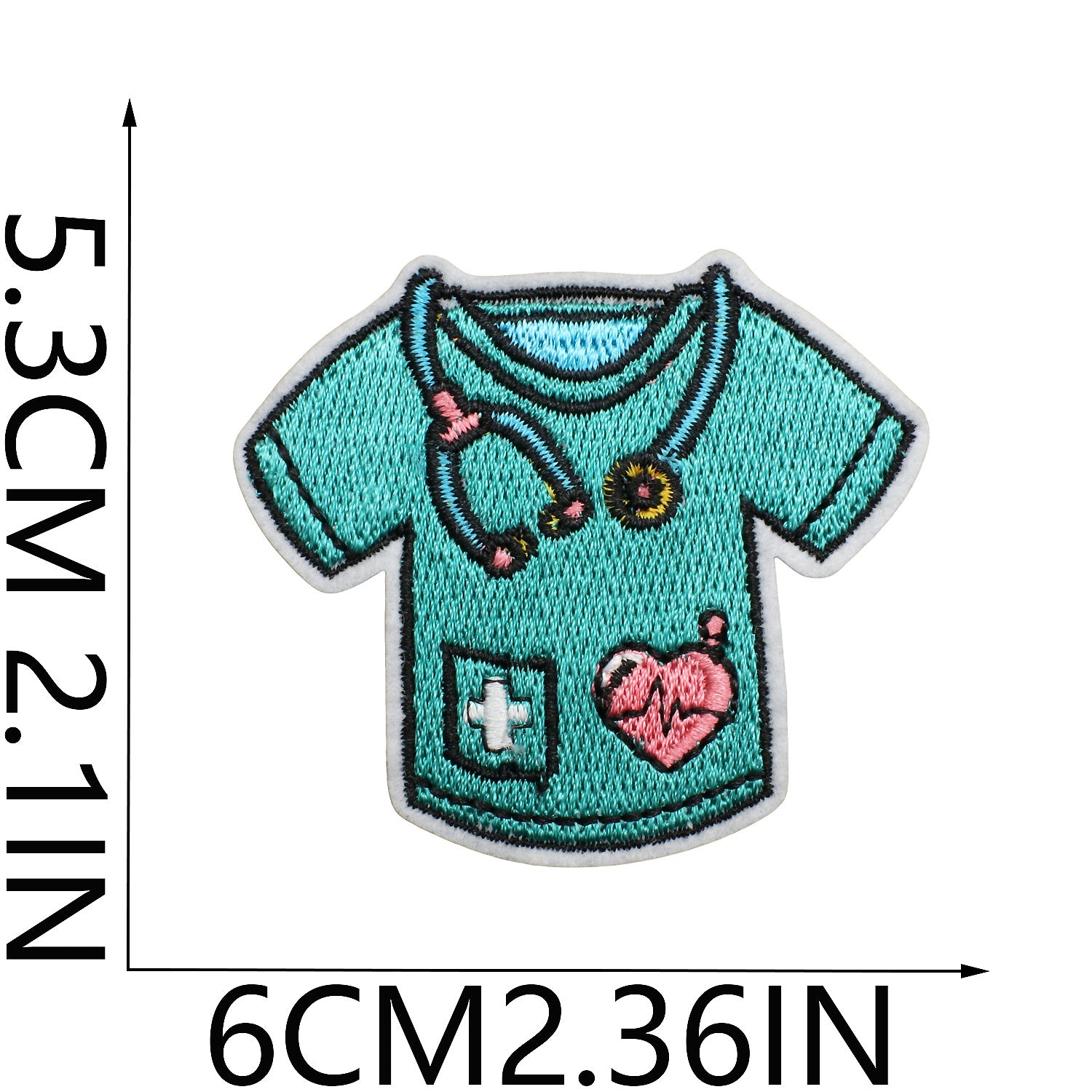 Wholesale Cartoon human organ embroidery patch medical equipment patch