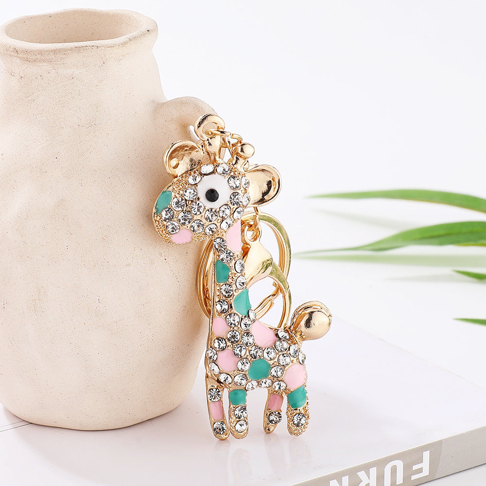 Wholesale Cute Metal Giraffe Keychain