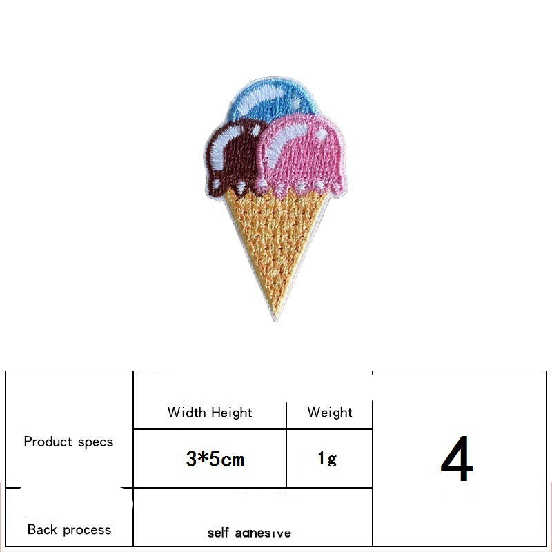 Wholesale ice cream cake embroidery patch FS