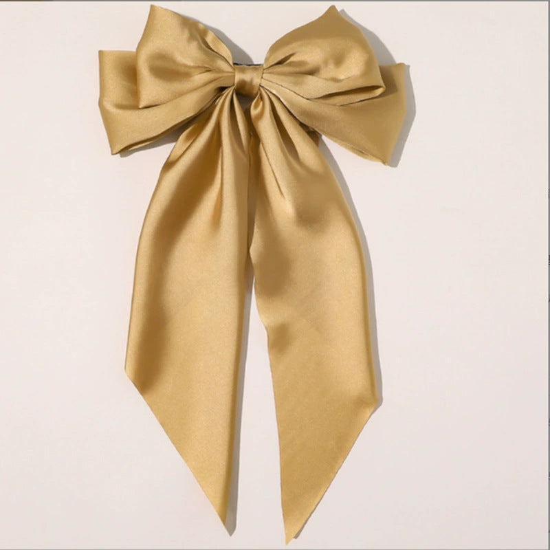 Wholesale Fabric Ribbon Bow Spring Clip Hairpin