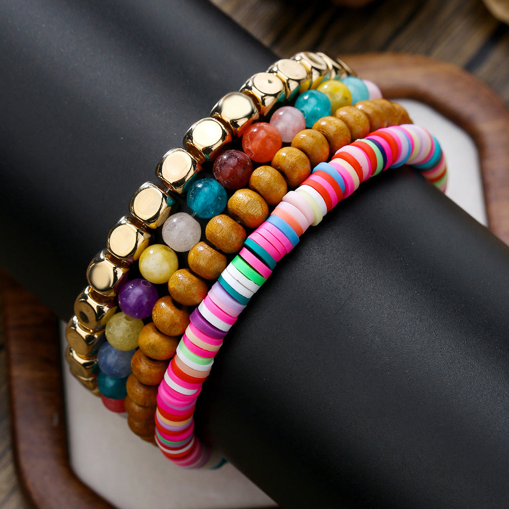 Wholesale Micro-paved Zirconia Dice Bracelet Set