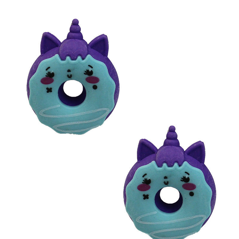 Wholesale TPR Cartoon Donuts Three-dimensional Rubber