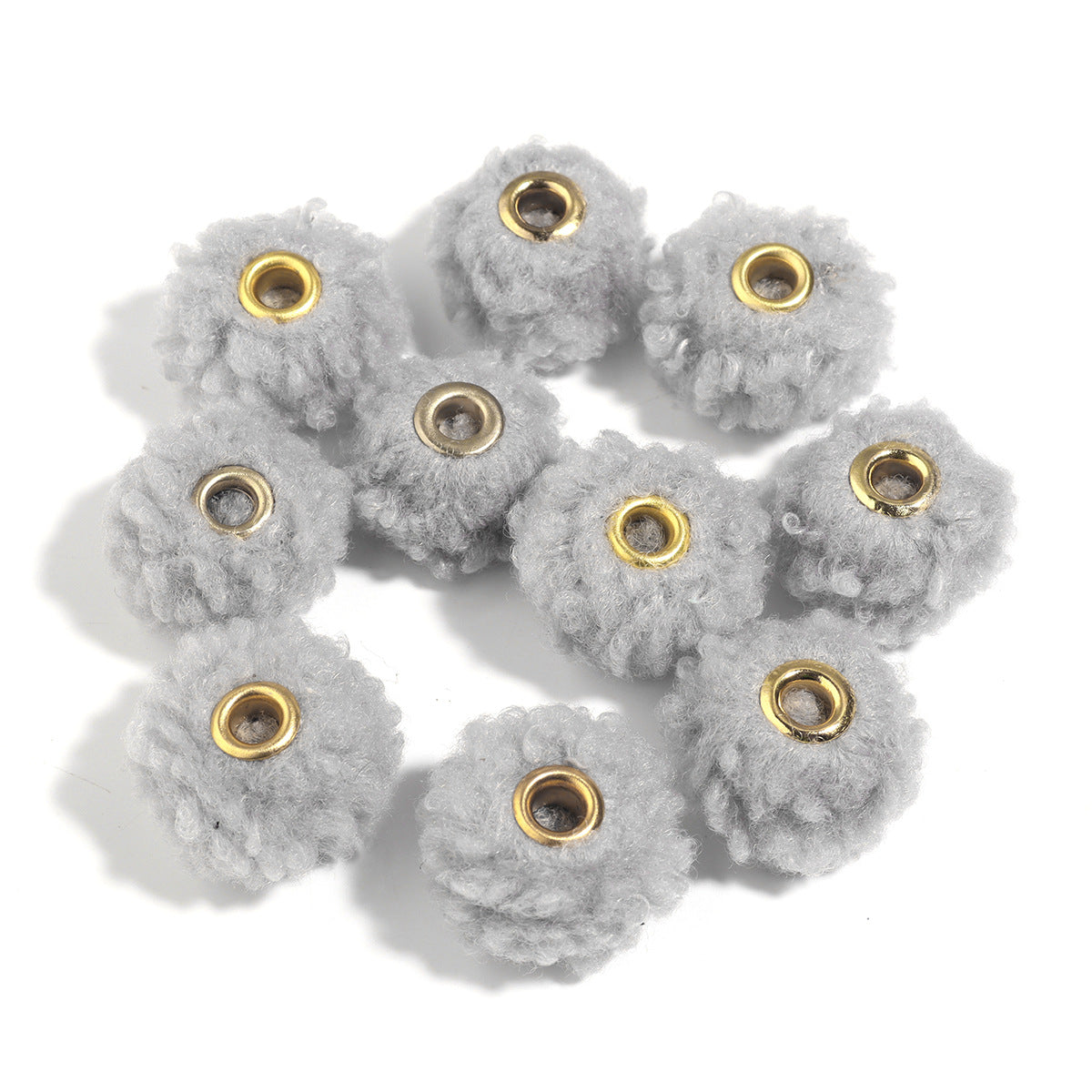 Wholesale 10pcs Colorful Fuzzy Spacer Beads