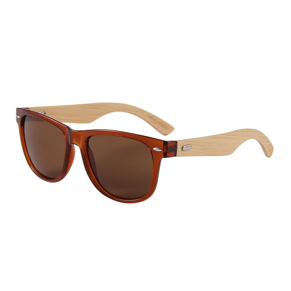 Wholesale Bamboo Wood Color Film PC Sunglasses