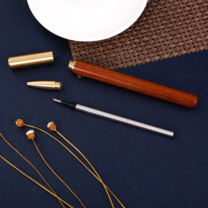 Wholesale Wooden Pen Body Brass Signature Pen