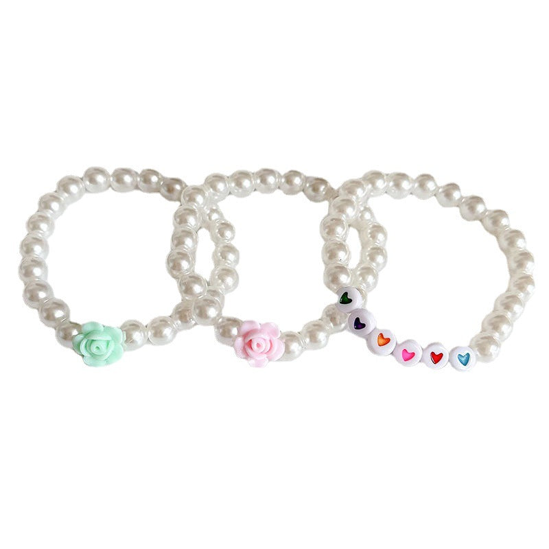 Wholesale Pearl Bohemian Rose Alloy Bracelet