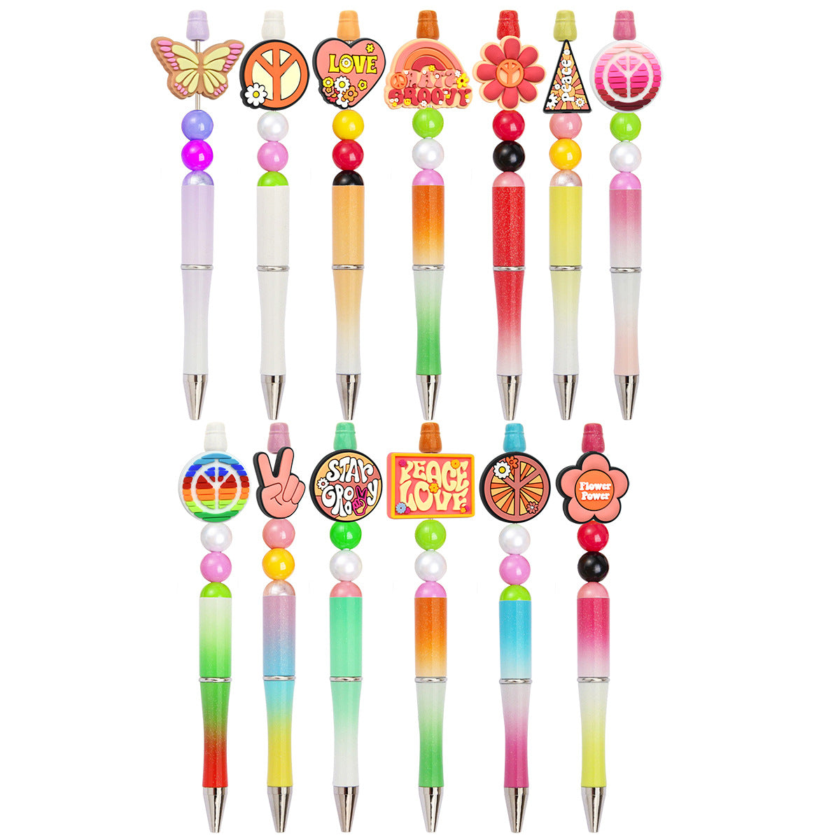 Wholesale  Random 100pcs  High-value love and peace personalized beads