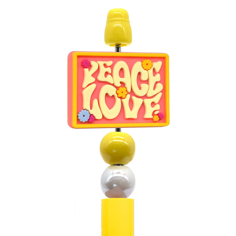 Wholesale  Random 100pcs  High-value love and peace personalized beads