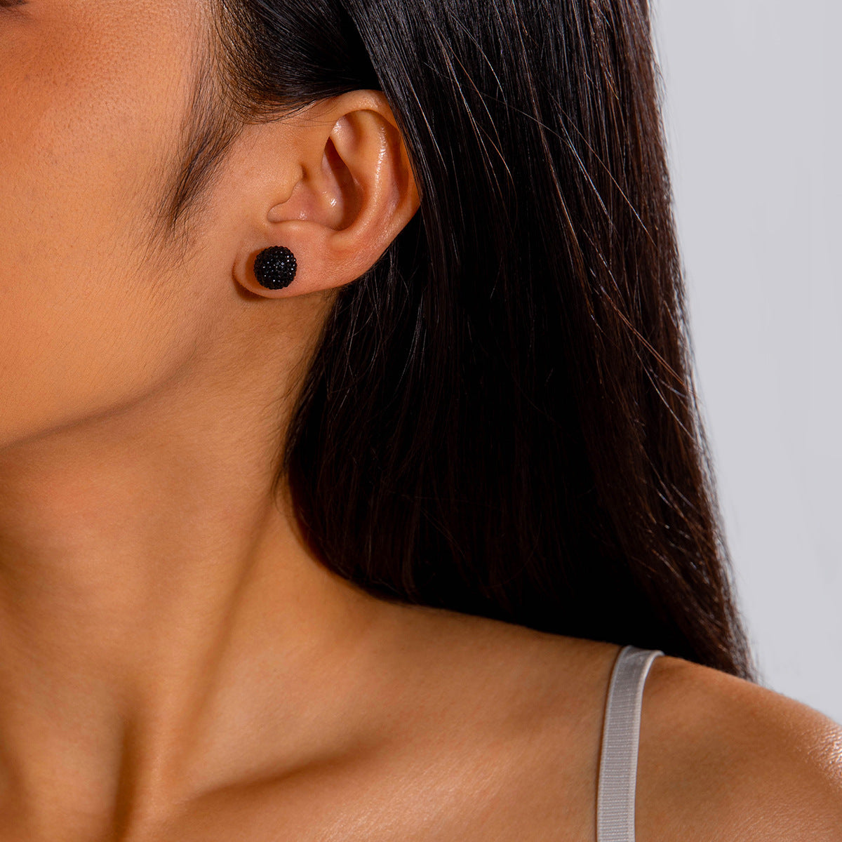 Wholesale Dopamine colorful shiny round bead earrings