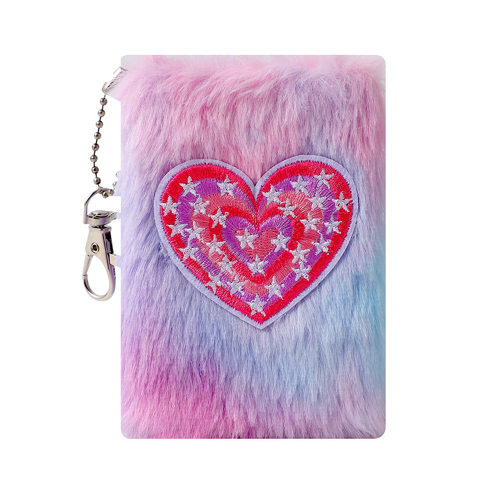 Wholesale Cartoon Embroidered Pocket Mini Plush Notebook